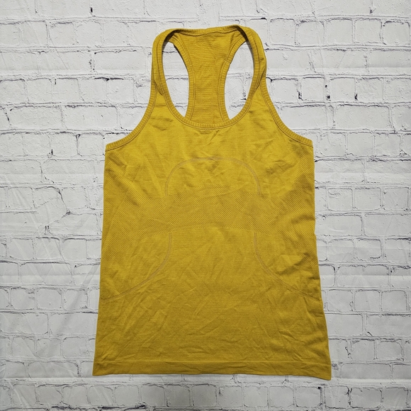 Lululemon Athletica Swiftly Tech tank top In A Mustard Color Size 10 - Picture 1 of 9